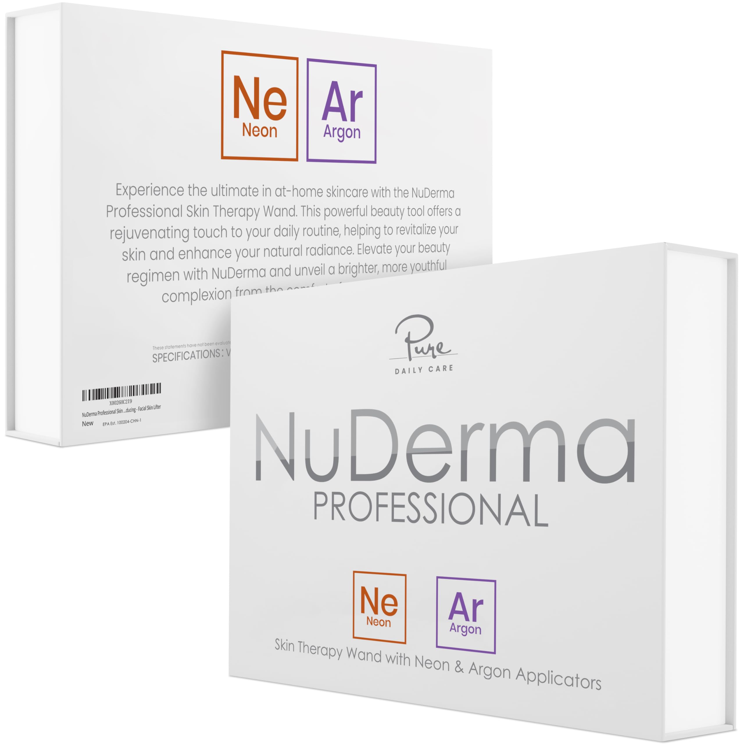 Complete NuDerma kit with quick start guides and support materials.