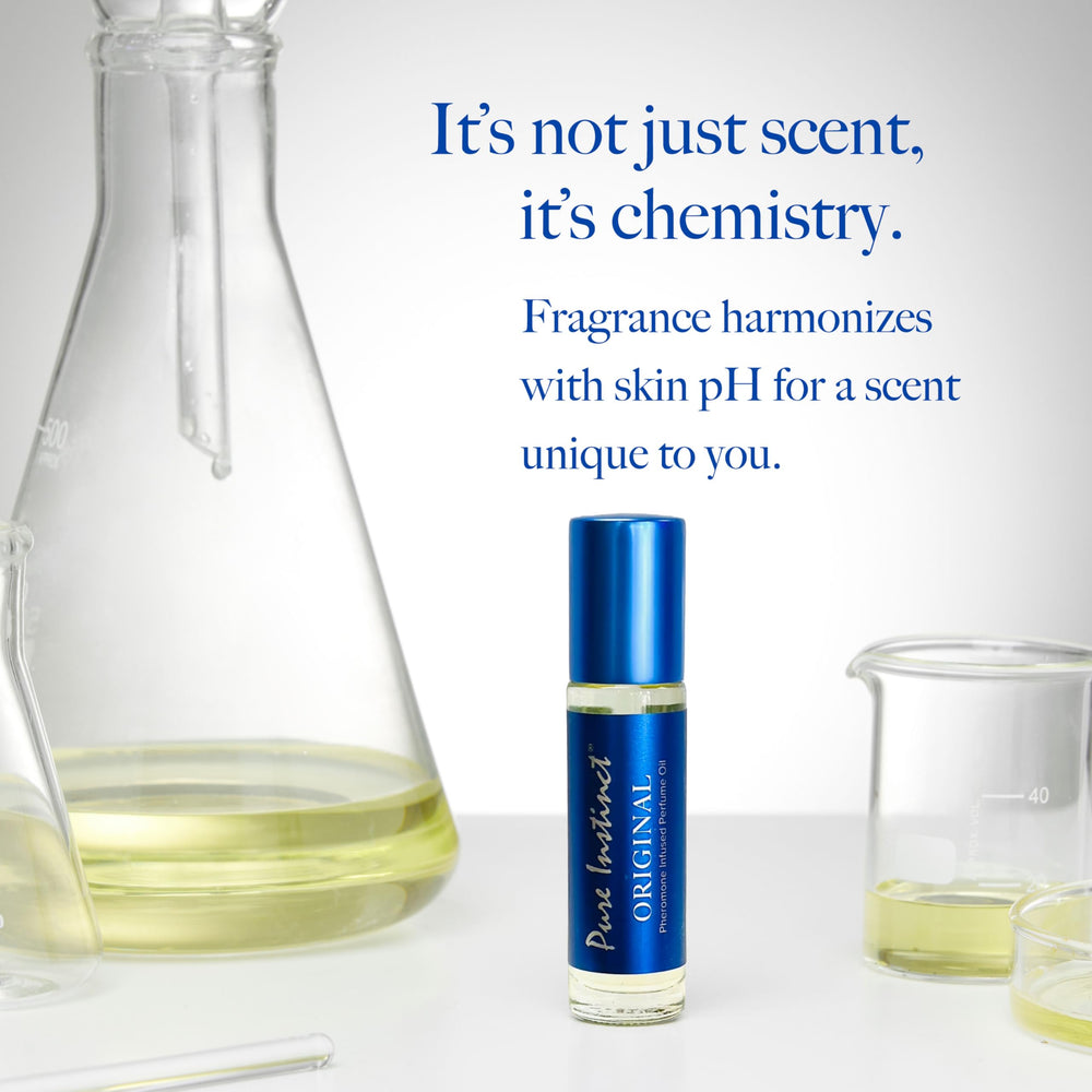 Pure Instinct pheromone-infused label highlights unique scent profile