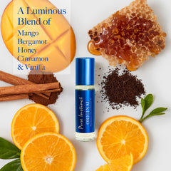 Pure Instinct Roll-On unisex bottle being applied to skin for daily use.
