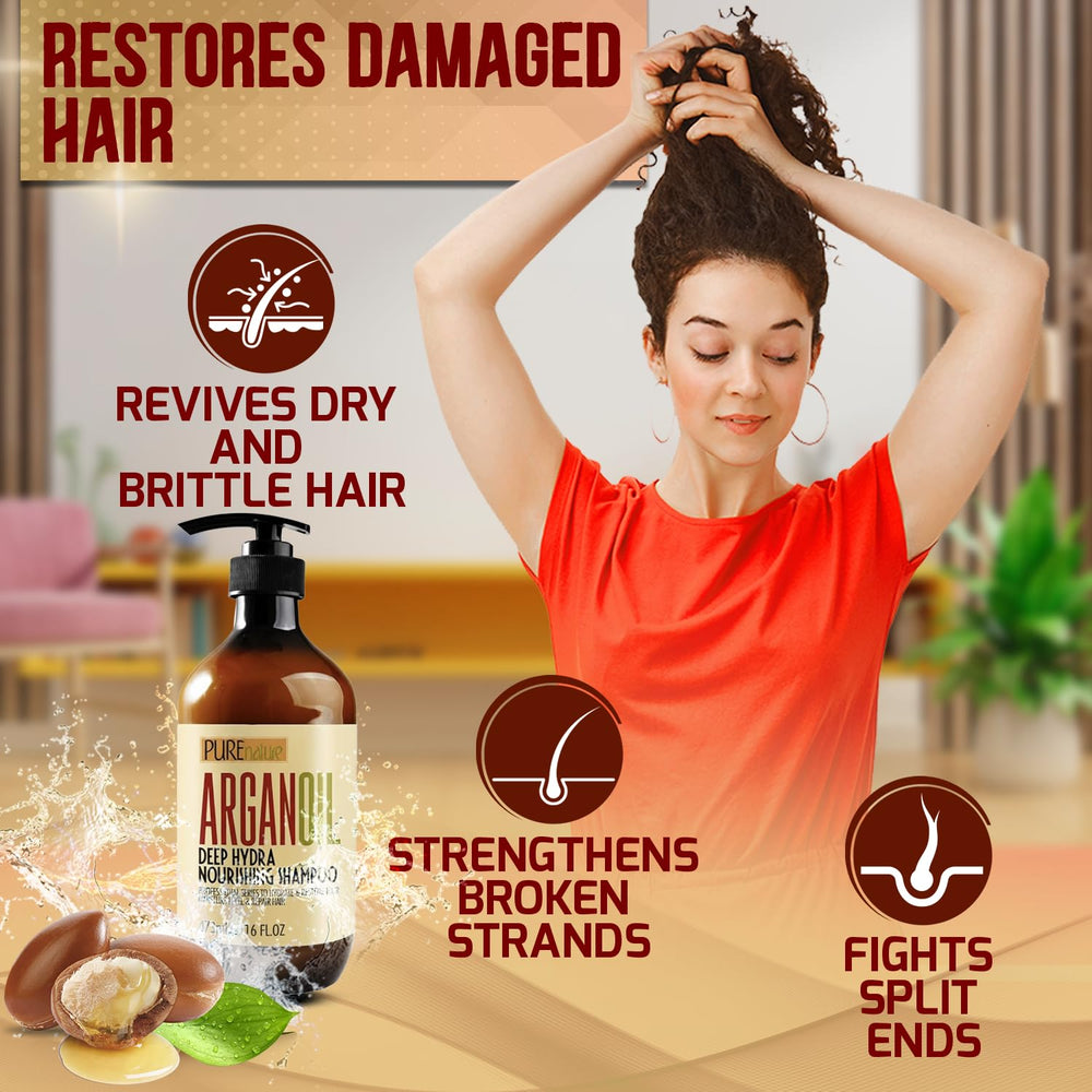 Cabello manejable y con brillo natural gracias al argán de Pure Nature Lux Spa