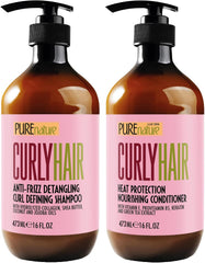 Pure Nature Lux Spa curly shampoo bottle for hydrated curls