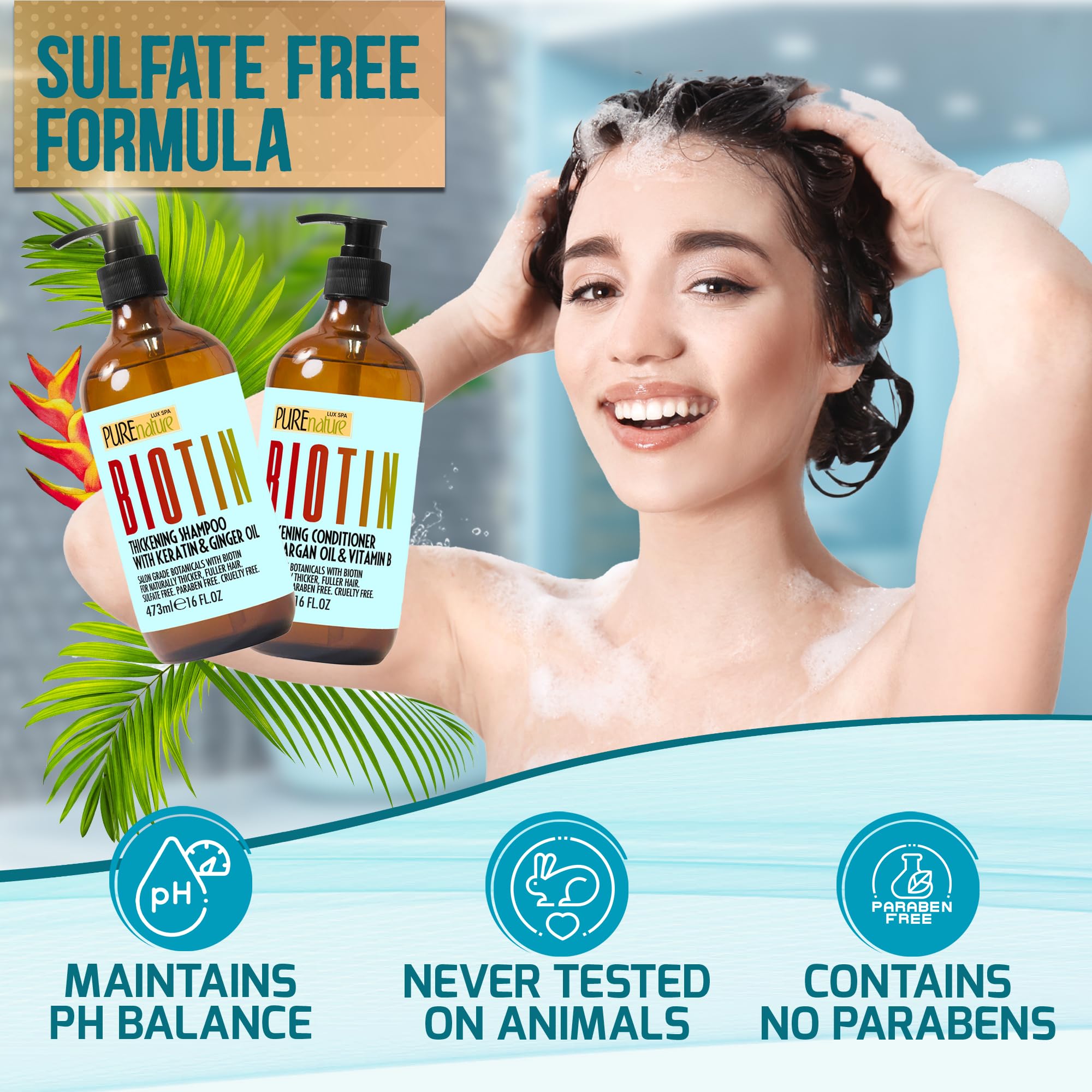 Pure Nature Lux Spa deep hydration with vitamin B5 and argan oil.