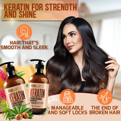 Pure Nature Lux Spa keratin conditioner tube showing smooth finish for damaged hair.