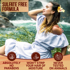 Pure Nature Lux Spa Shampoo and Conditioner Set packaging highlights Moroccan care
