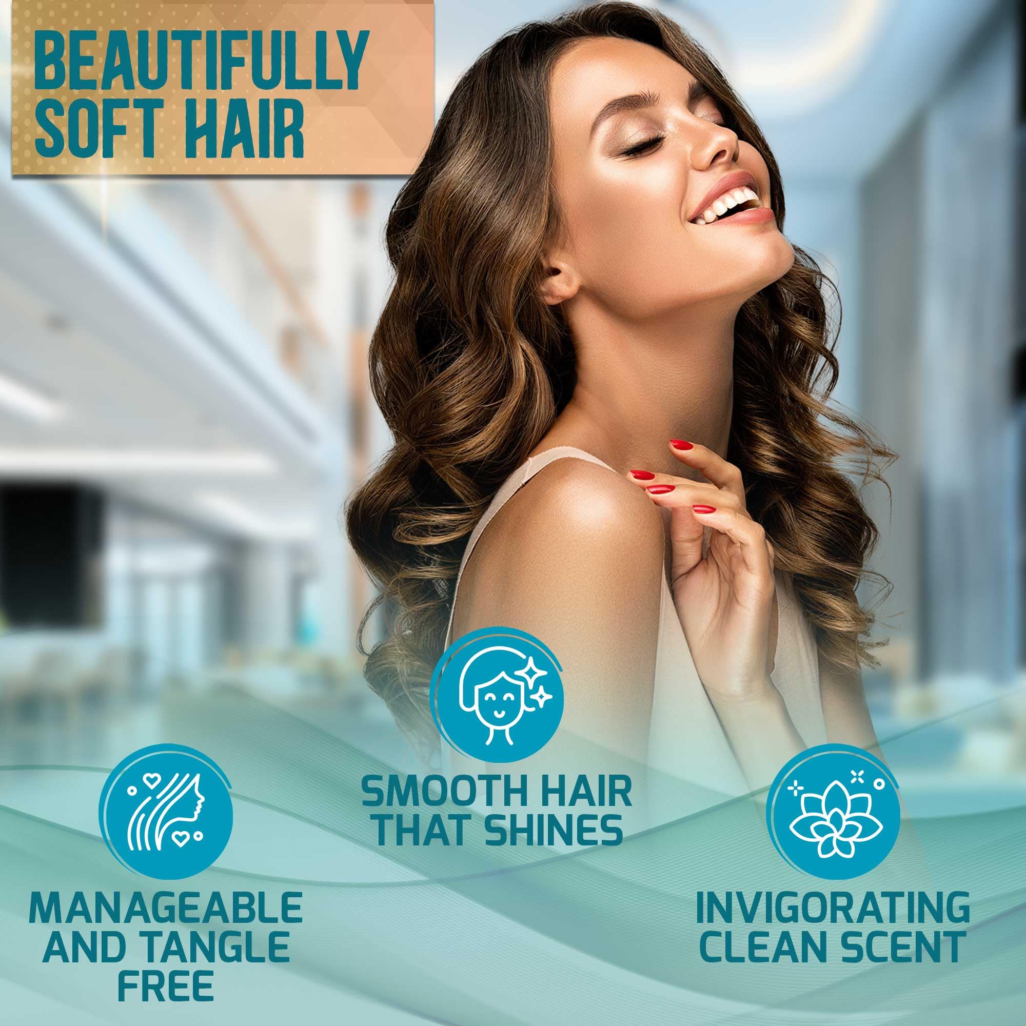 Pure Nature Lux Spa sulfate-free label emphasizing scalp-friendly pH balance.