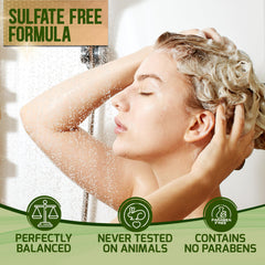 Pure Nature Lux Spa sulfate-free shampoo bottle featuring argan oil for softness.