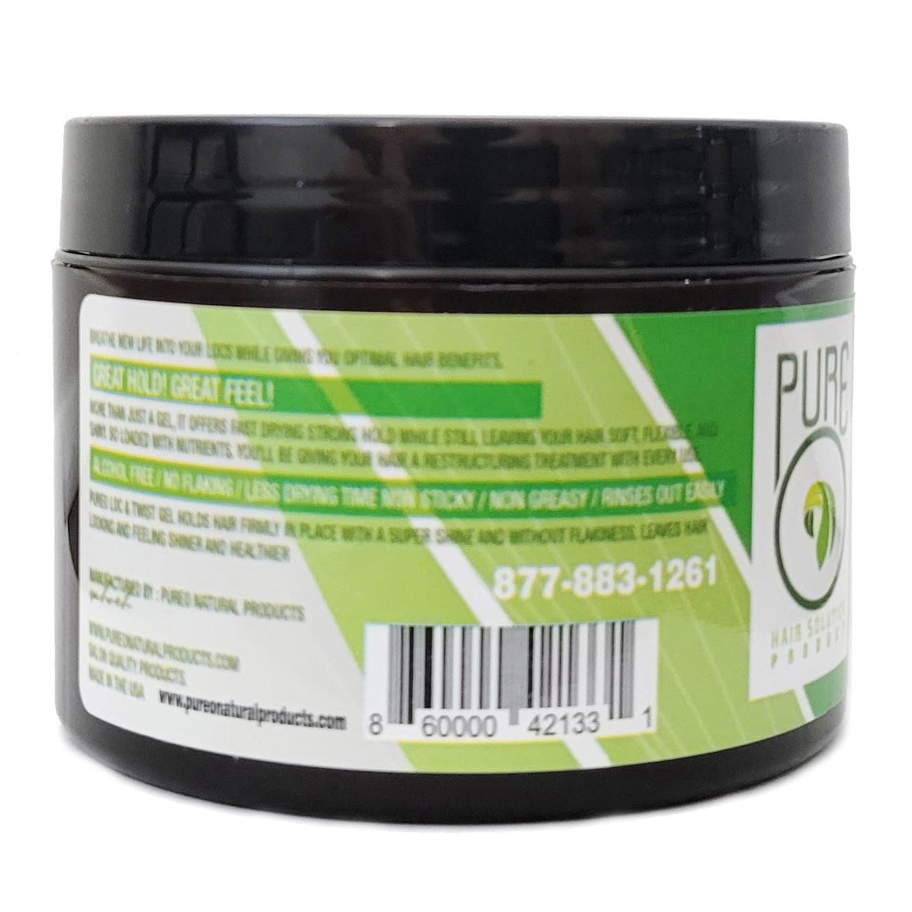 Pure O Hair Solution, acabado brillante en cabello texturizado