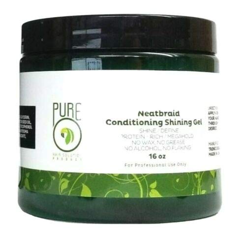 Pure O Neatbraid brillo intenso en el bote de 16 oz para rizos definidos
