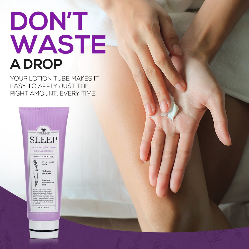 Pure Relief moisturizing cream tube with shea butter for foot care.