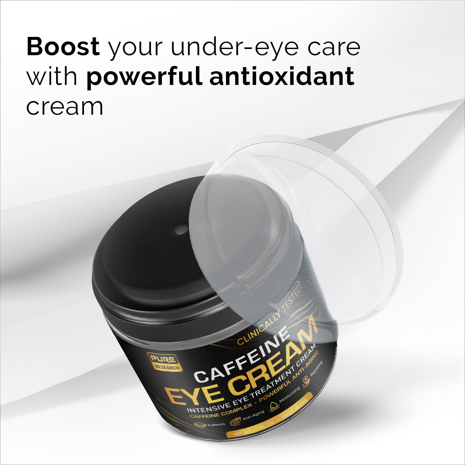 Pure Research crema-ojos-aplicacion-suave: uso diario cómodo y agradable.