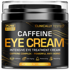Pure Research crema-ojos-cafeina-antiedad: revitaliza el contorno.