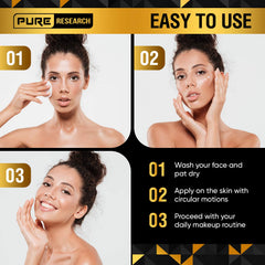 Pure Research ingredientes clave: hialurónico y colágeno para elasticidad.