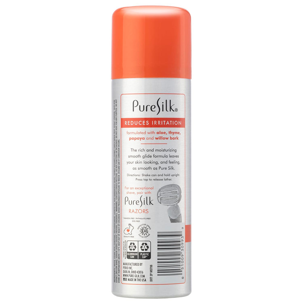 Pure Silk spa cream texture closeup reveals creamy moisturizing consistency with aloe.