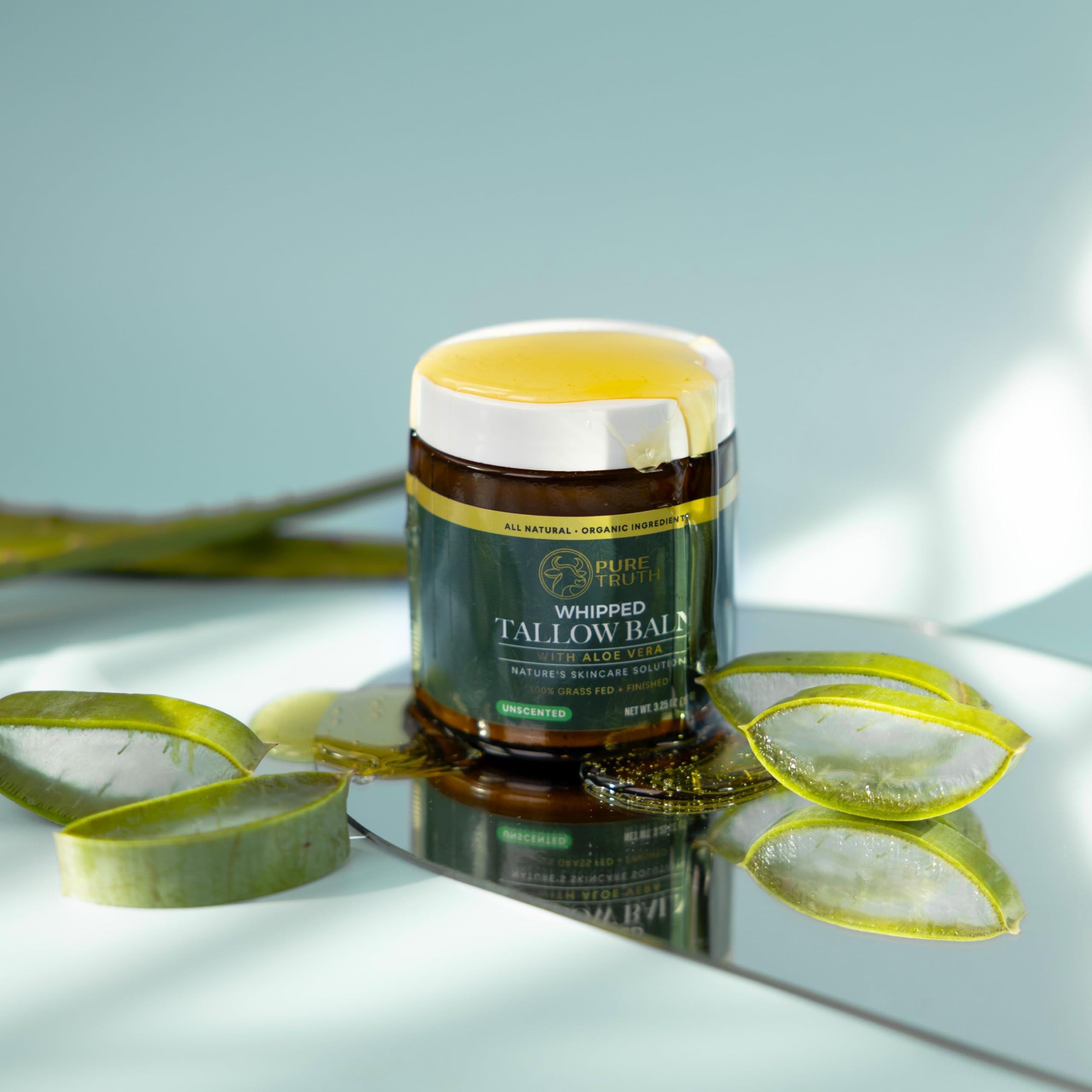 Pure Truth balm used on lips, hands, and feet.