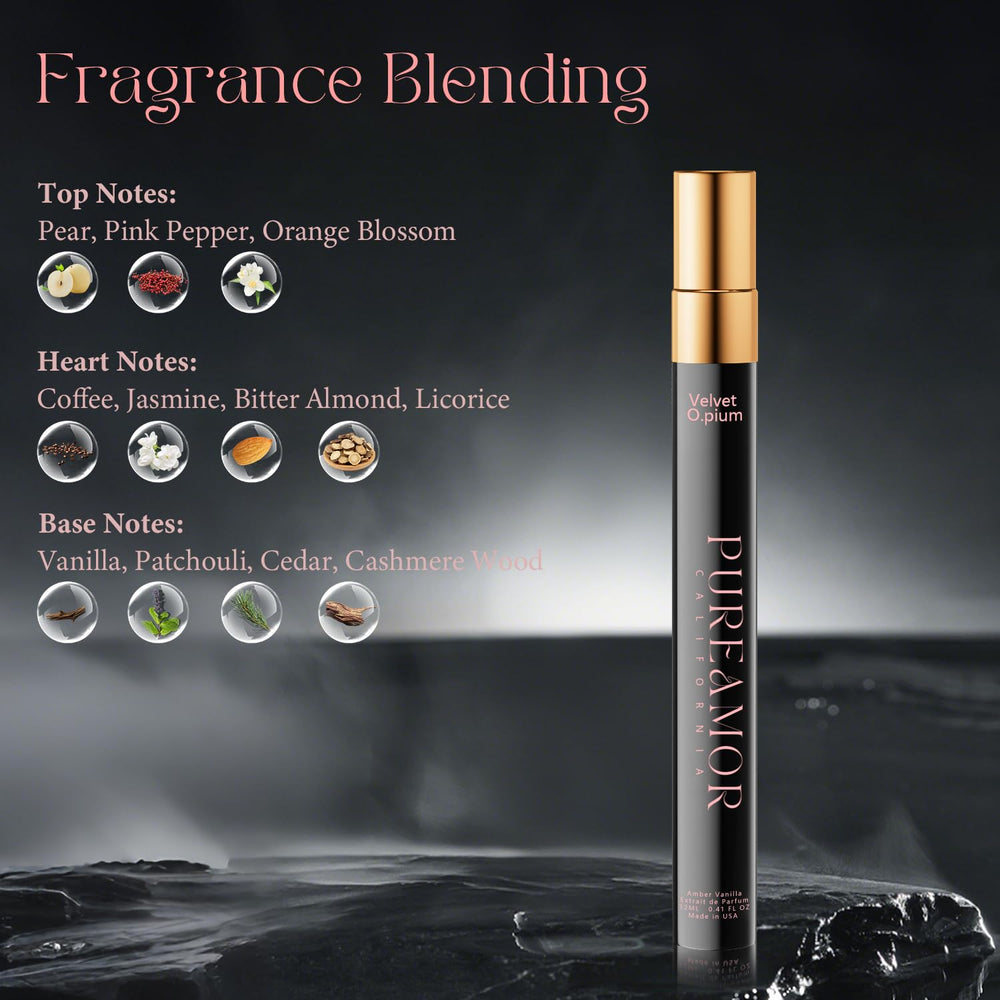 PUREAMOR Amber Vanilla travel spray ideal for on-the-go use
