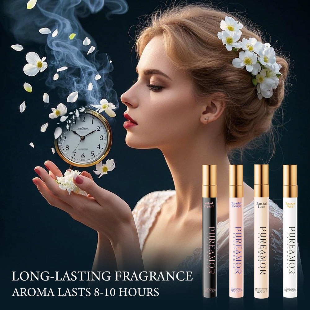 PUREAMOR Woody Citrus bottle with fresh bergamot notes for daytime outings