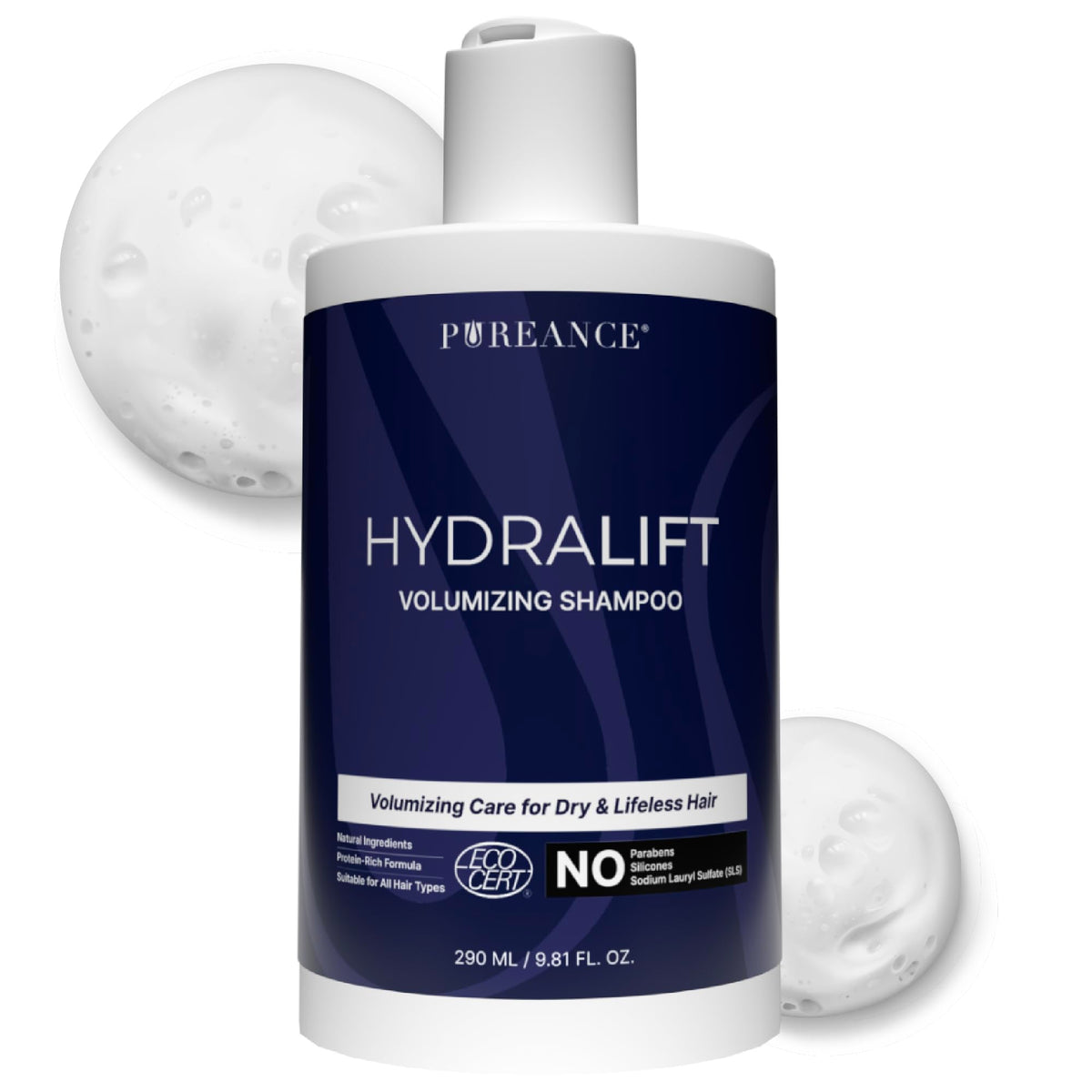 Pureance Hydralift bottle pour for easy application and premium care.