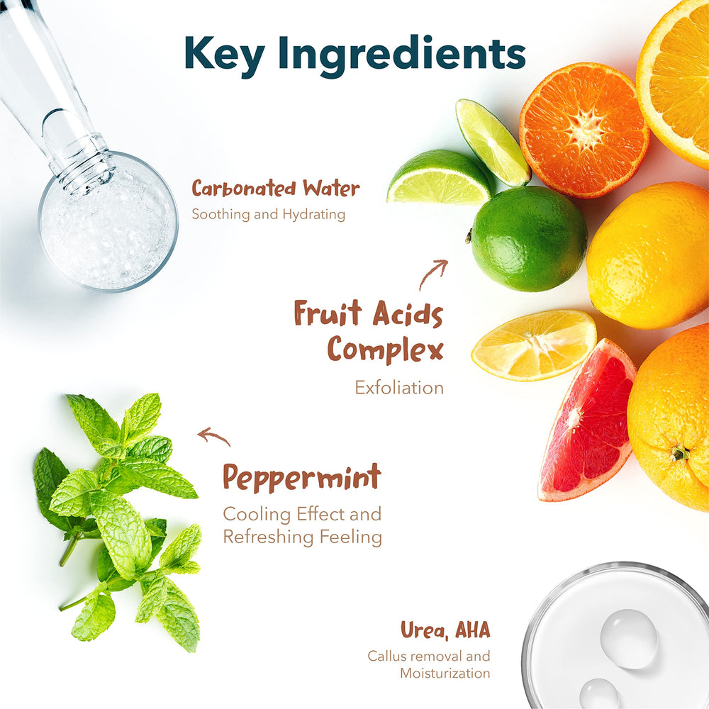 Purederm Exfoliating Heel Mask after-use softened skin close-up.