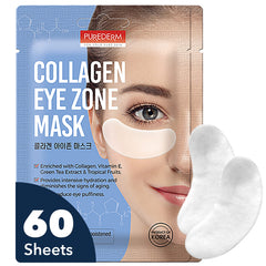 Parches oculares Purederm con colágeno para hidratación suave.