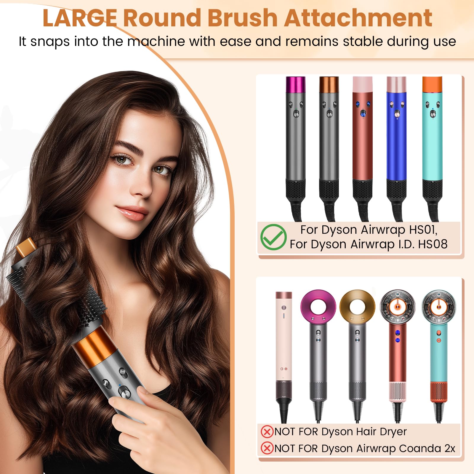 PUREGUST brush is compatible with Dyson Airwrap HS01 HS05 HS08