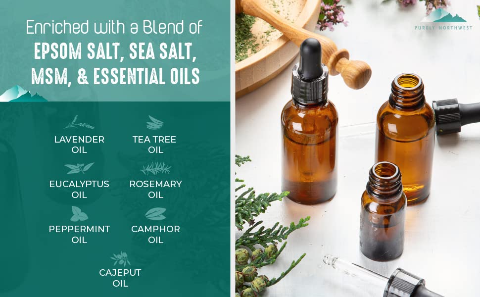 Purely Northwest foot soak in tub during evening routine.