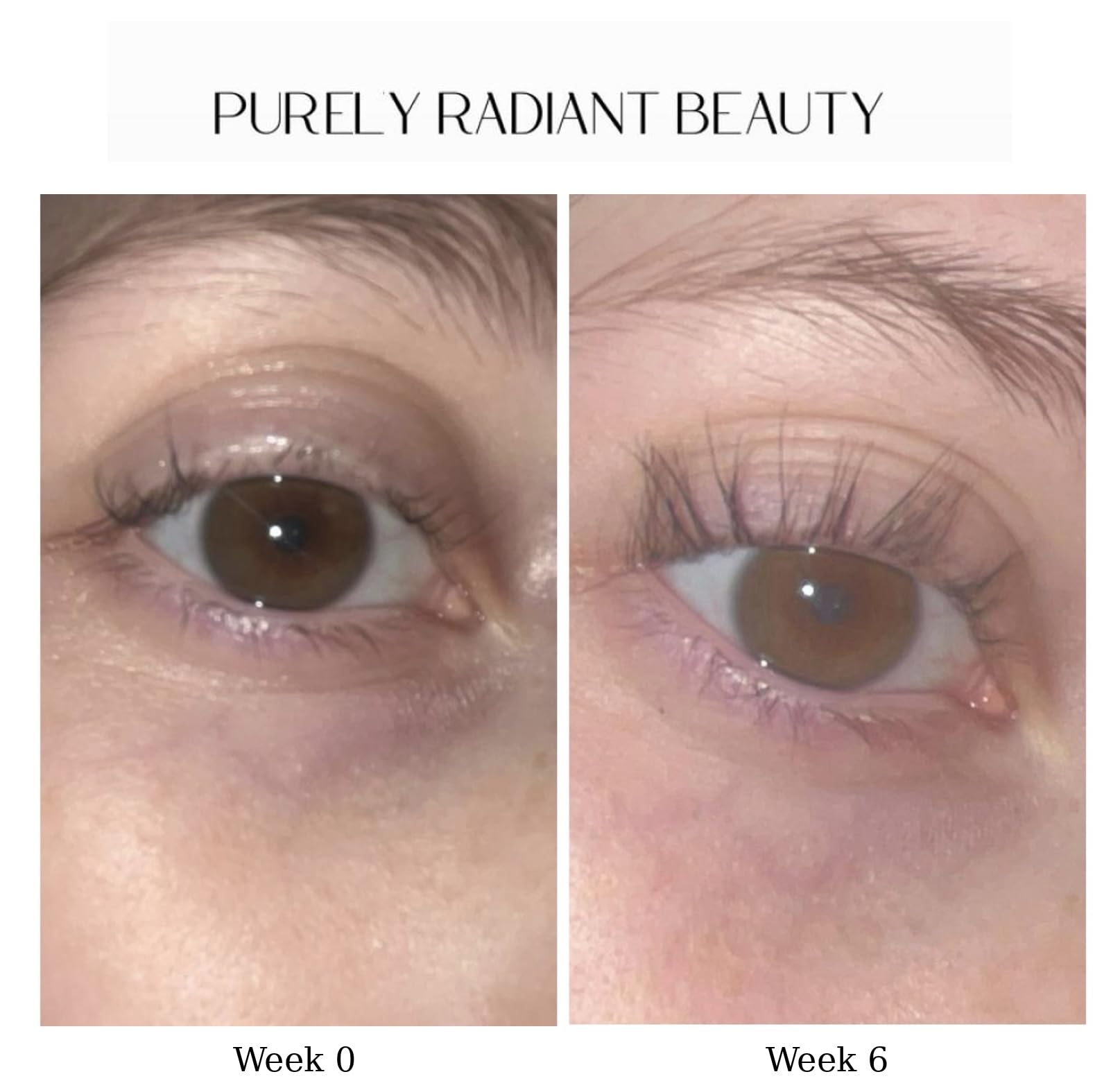 Purely Radiant aceites organicos, ricino, para nutrir pestanas y cejas.
