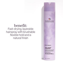 Pureology atomizador en acción para fijación flexible y capas sin esfuerzo.