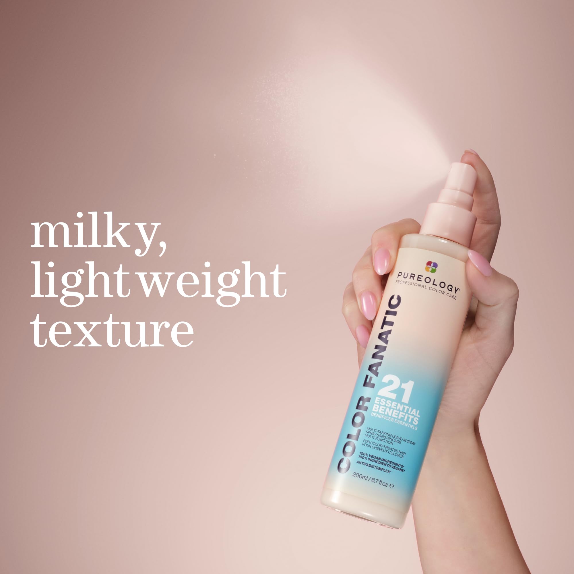 Pureology Color Fanatic color-safe formula helps maintain vibrancy.
