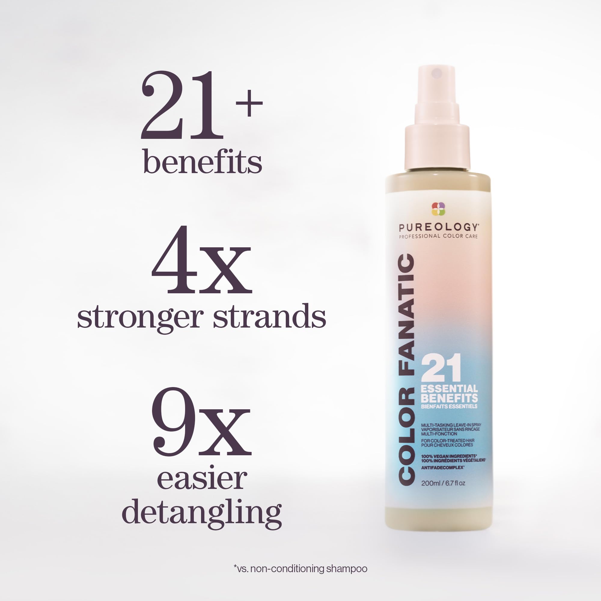 Pureology Color Fanatic oil drops highlight coconut and camellia infusion for shine.