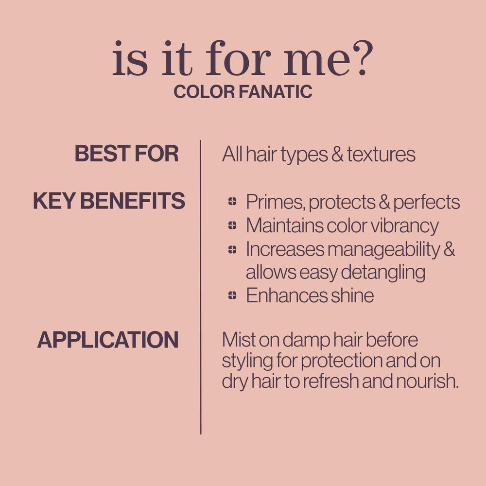 Pureology Color Fanatic vegan salon-quality treatment for color-treated hair.
