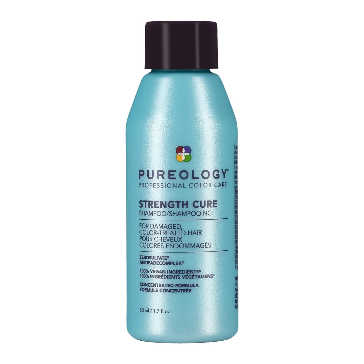 Pureology Fortalece y Cura champú en botella para cabello dañado.