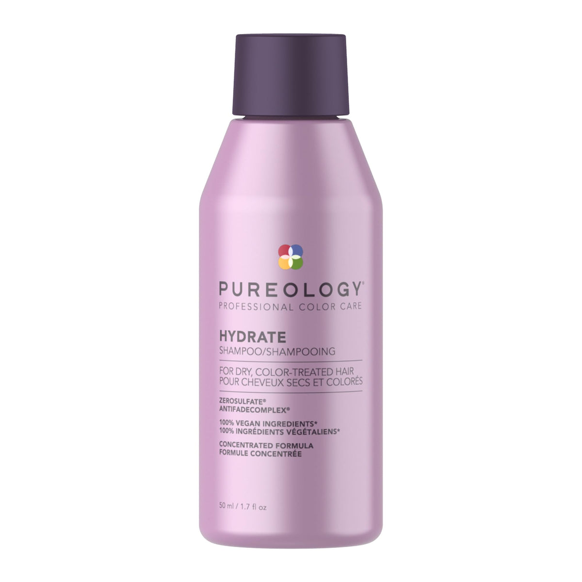 Pureology Hydrate: botella de 50 ml, cuidado diario para cabello seco o teñido.
