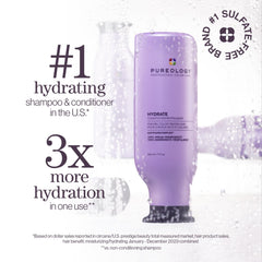 Textura cremosa de Pureology Hydrate lista para aplicar en el cabello.