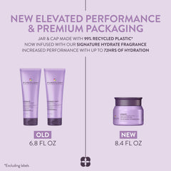 Pureology Hydrate mask pump dispense shows easy daily hydration routine.