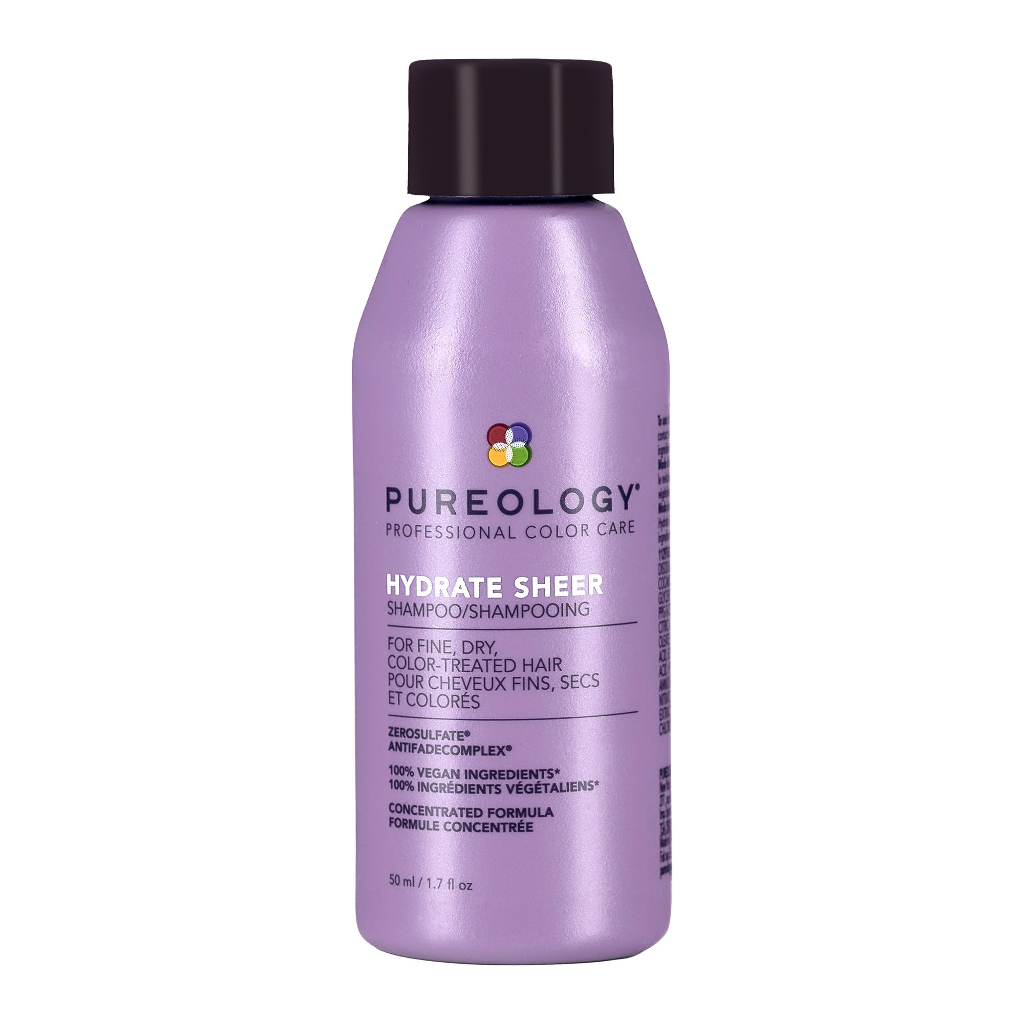 Pureology Hydrate Sheer, botella de champú ligero para cabello fino.