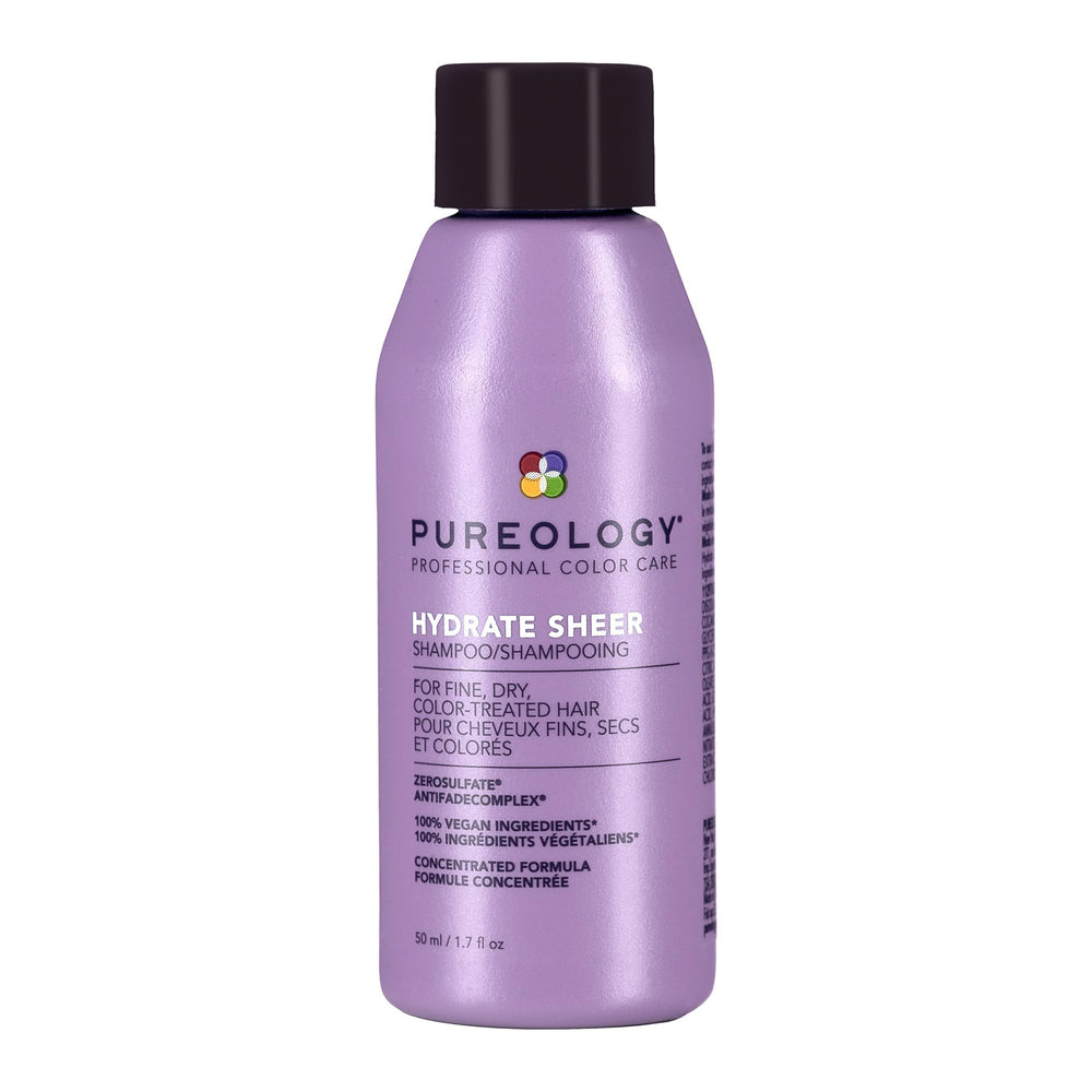 Pureology Hydrate Sheer, botella de champú ligero para cabello fino.