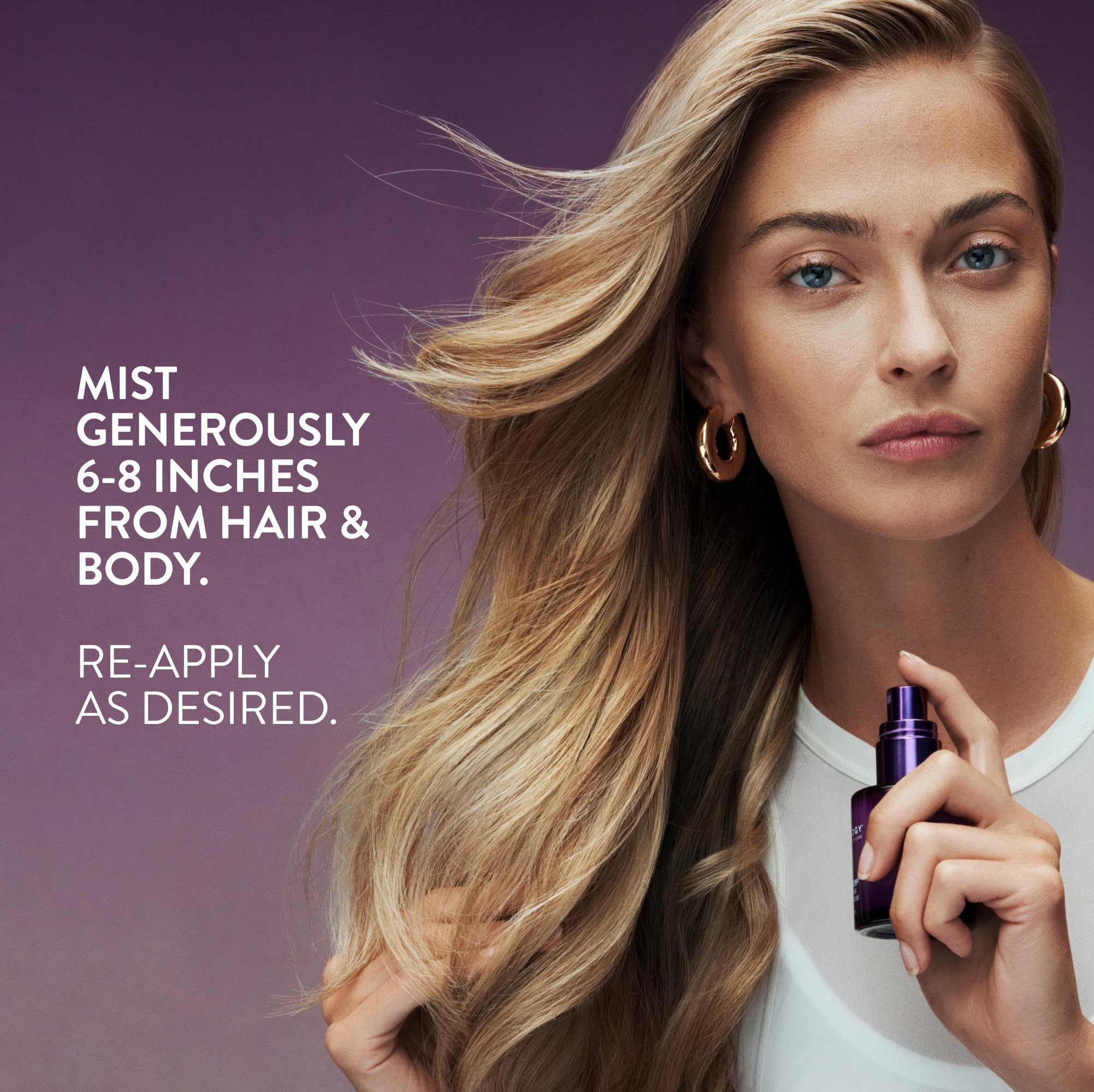 Pureology Love Luster application on hair — quick refresh and shine.