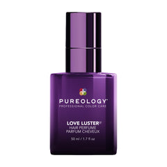 Pureology Love Luster bottle close-up, showcasing shimmer for instant hair glow.