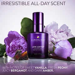 Pureology Love Luster fragrance vanilla peony close-up evokes soft, lasting scent.