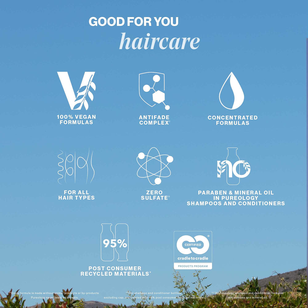 Pureology Nanoworks Gold after-use hair looks softer with enhanced shine.