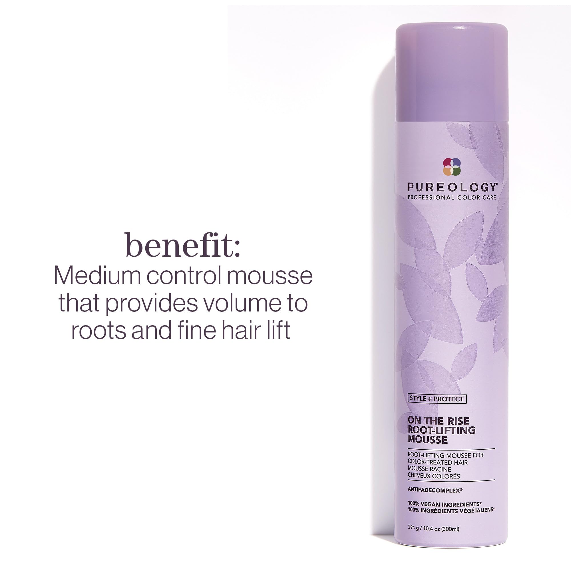 Pureology mousse nozzle dispensing airy foam for even root lift