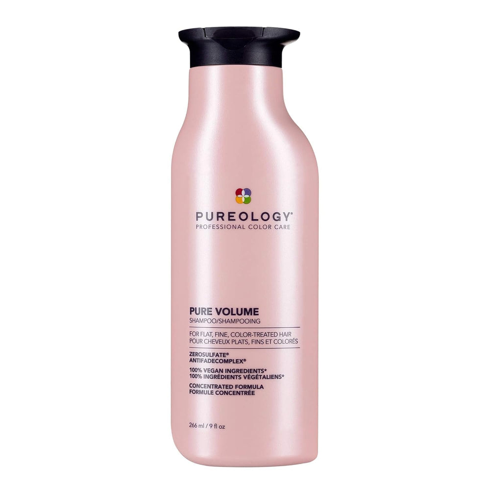 Pureology Pure Volume bottle showing color-safe, body-boosting shampoo.