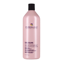 Pureology Pure Volume Shampoo bottle highlighting lightweight color-safe lift for fine hair.