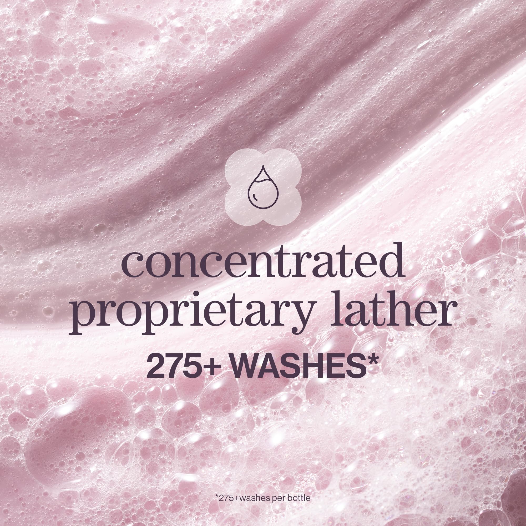 Pureology Pure Volume Shampoo splash captures shiny, bouncy hair movement.