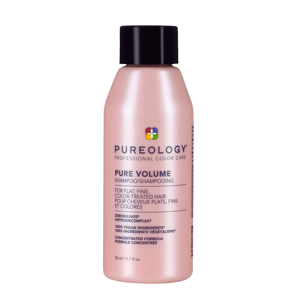 Pureology Pure Volume Shampoo, vertido de botella, aporta volumen y movimiento al cabello fino teñido.