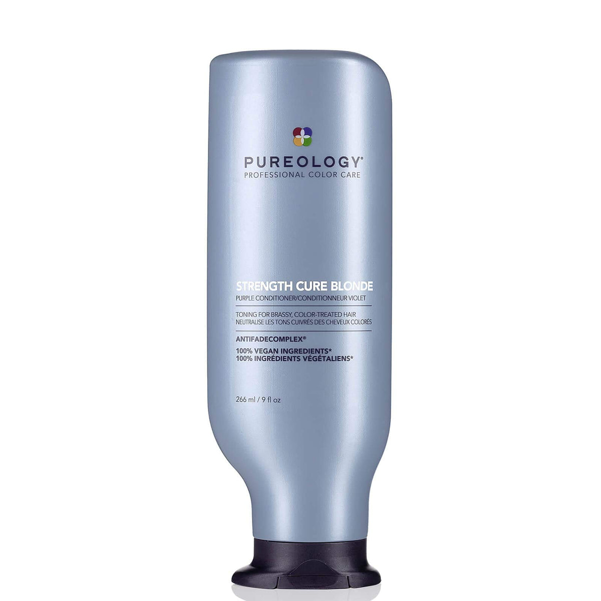 Pureology Strength Cure Blonde conditioner bottle ready for toning and conditioning.