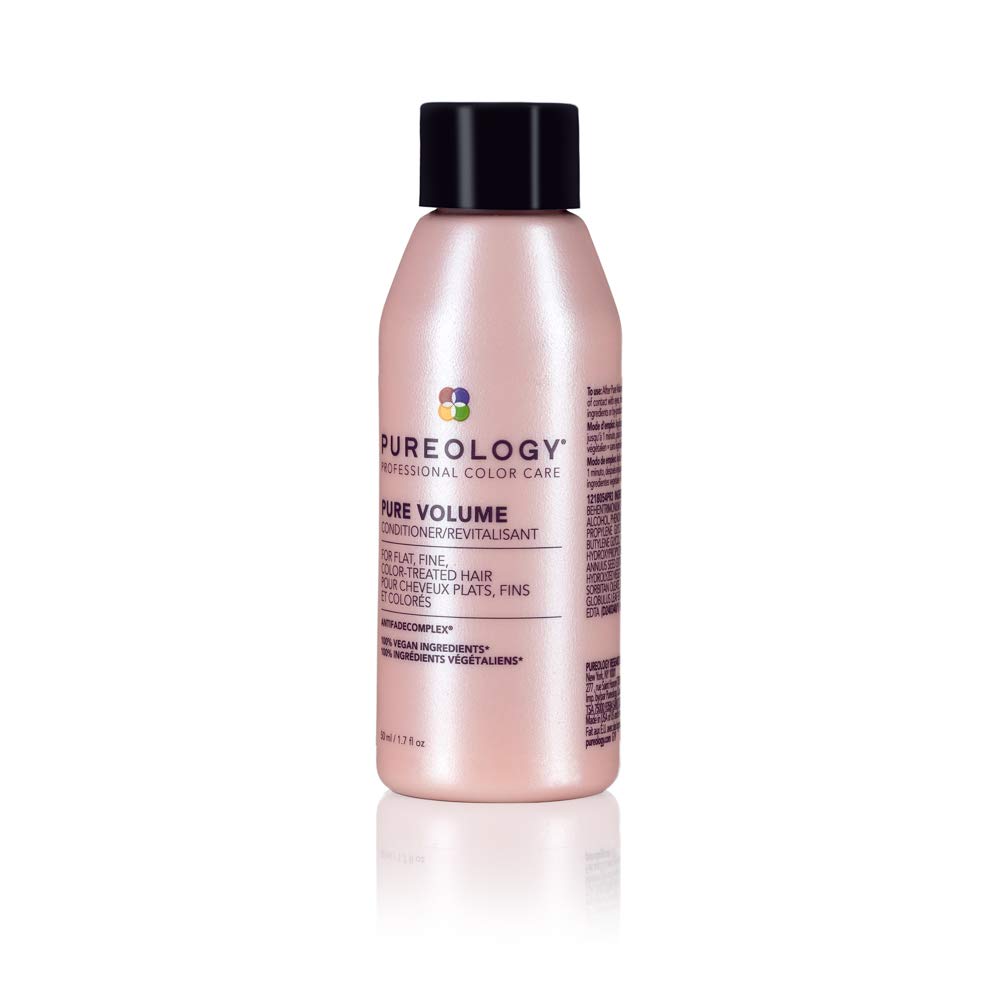 Pureology Volumen Acondicionador, aroma de toronja, rosa y cedro para experiencia relajante.