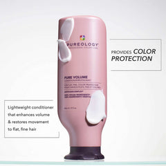 Pureology Volumen Acondicionador, textura cremosa, facilita peinado y desenredado suave.