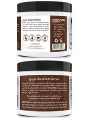 PureSCRUBS wooden spoon with scrub, easy scooping for even application.