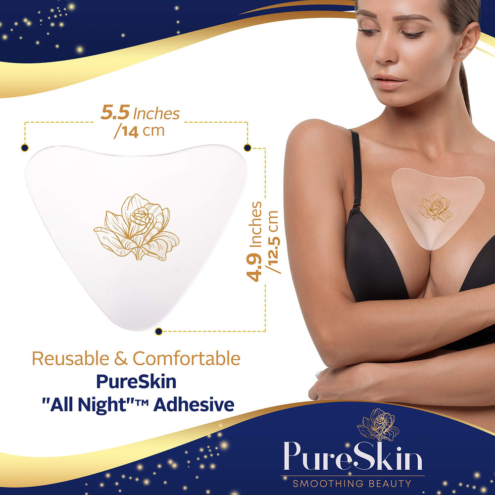 PureSkin chest wrinkle pad on side-sleep position helps protect skin